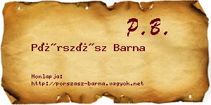 Pórszász Barna névjegykártya